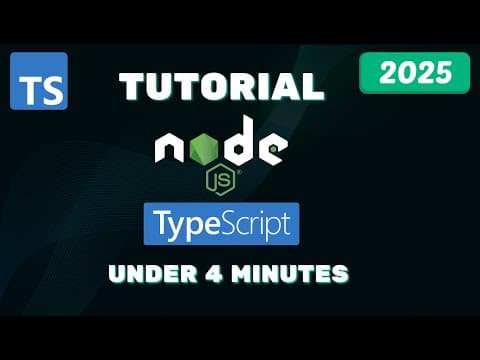 TypeScript Node/Express Setup Tutorial 🚀 – Complete Guide Under 4 Minutes